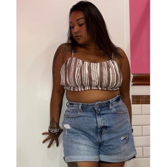 H&M x Lemlem Crop Top XXL NWT Striped Lyocell-Blend Blogger Fav African Designer - Picture 10 of 14